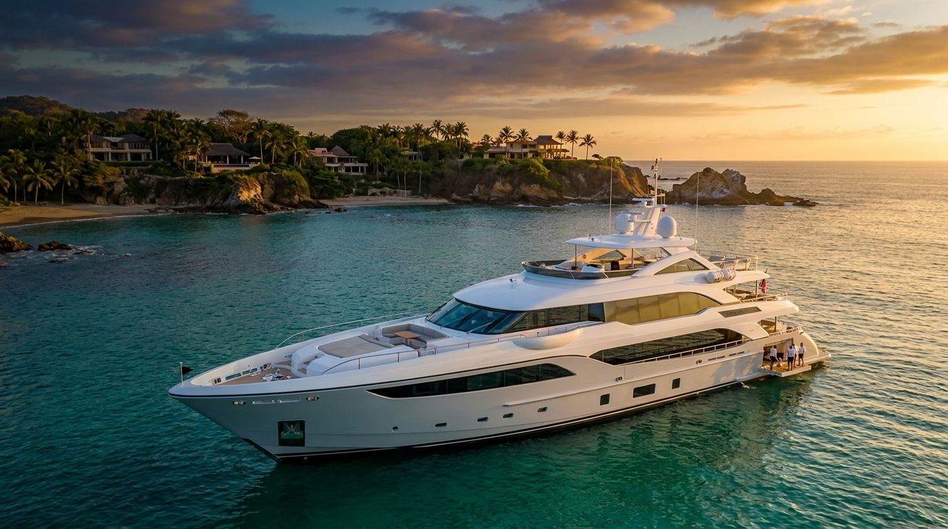Punta Mita yacht charter anchored off the Riviera Nayarit coast — rent a yacht by owner with BYRBO