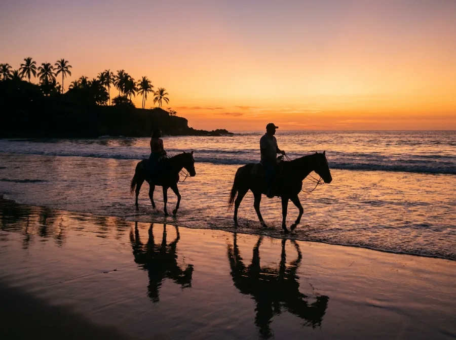 Horseback on the beach